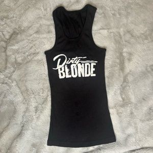 Twin Peaks Girl Brew Day Black Dirty Blonde Tank Top